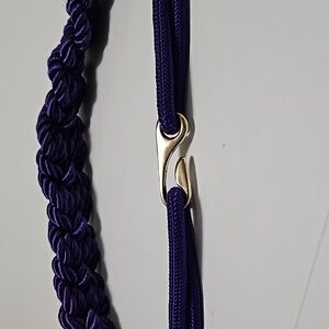 Women's Purple Braided Twist Rope Hook Belt 28-30 Waist #W-849